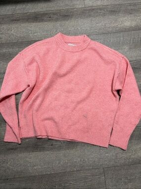 Women's Pink Crewneck Sweater - American eagle oversized